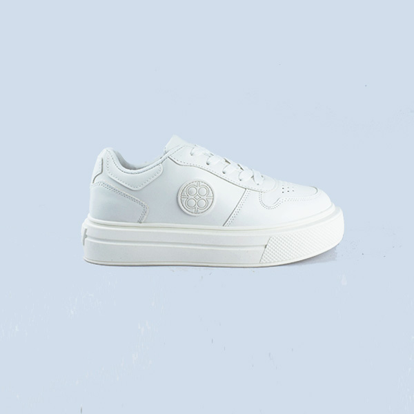 Basket sneakers pour femme H387 blanc...............   espadrille basket femme Maroc